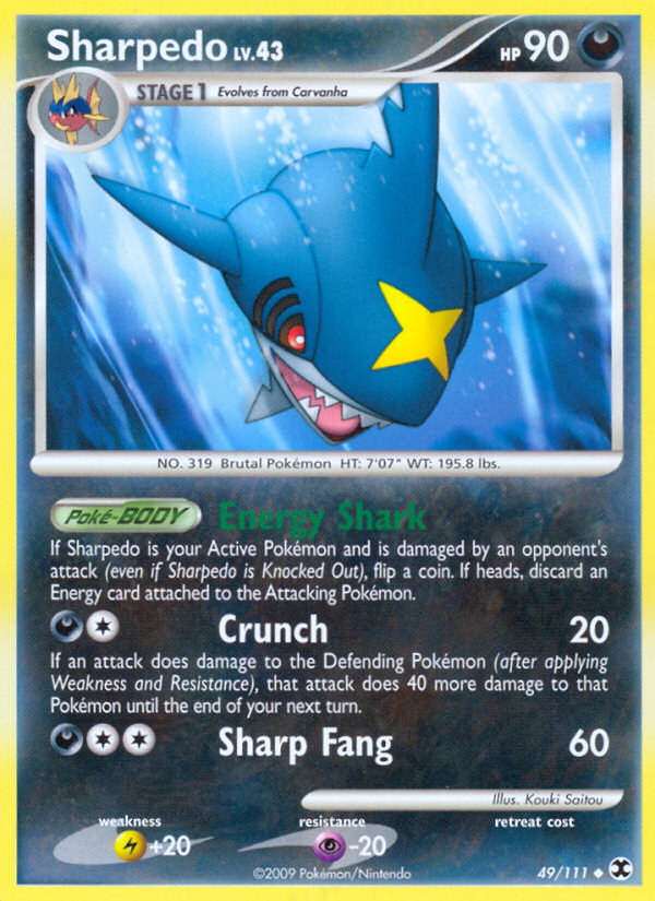 Sharpedo (49/111) [Platinum: Rising Rivals] | Game Haven TX
