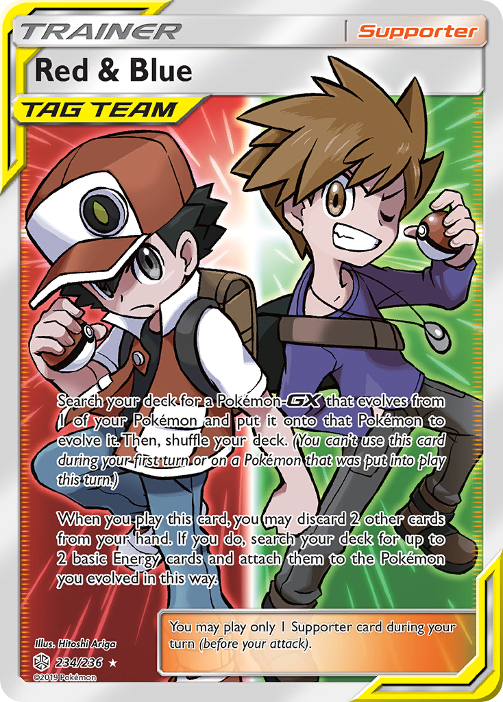 Red & Blue (234/236) [Sun & Moon: Cosmic Eclipse] | Game Haven TX