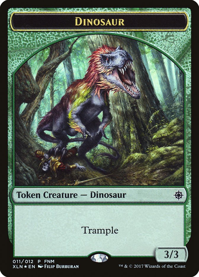Dinosaur // Treasure (011) Token [Friday Night Magic 2017] | Game Haven TX