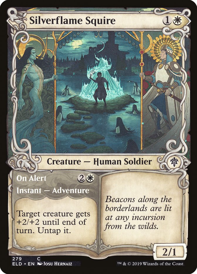 Silverflame Squire // On Alert (Showcase) [Throne of Eldraine] | Game Haven TX