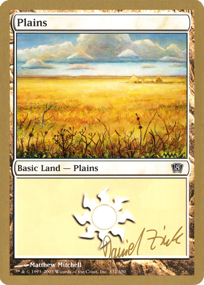 Plains (dz332) (Daniel Zink) [World Championship Decks 2003] | Game Haven TX