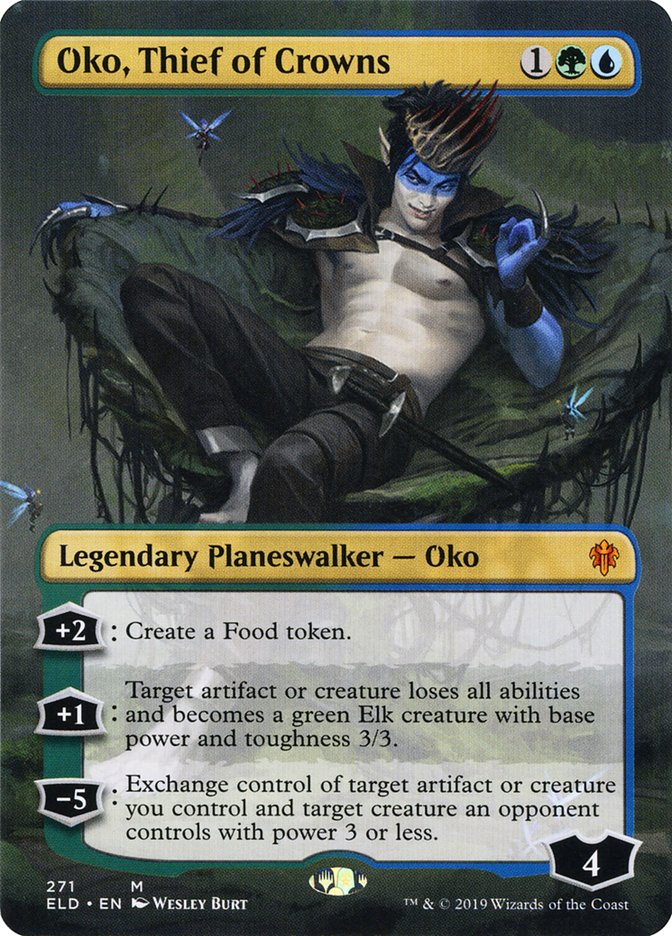 Oko, Thief of Crowns (Borderless) [Throne of Eldraine] | Game Haven TX