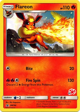 Flareon (SM186) (Charizard Stamp #27) [Battle Academy 2020] | Game Haven TX