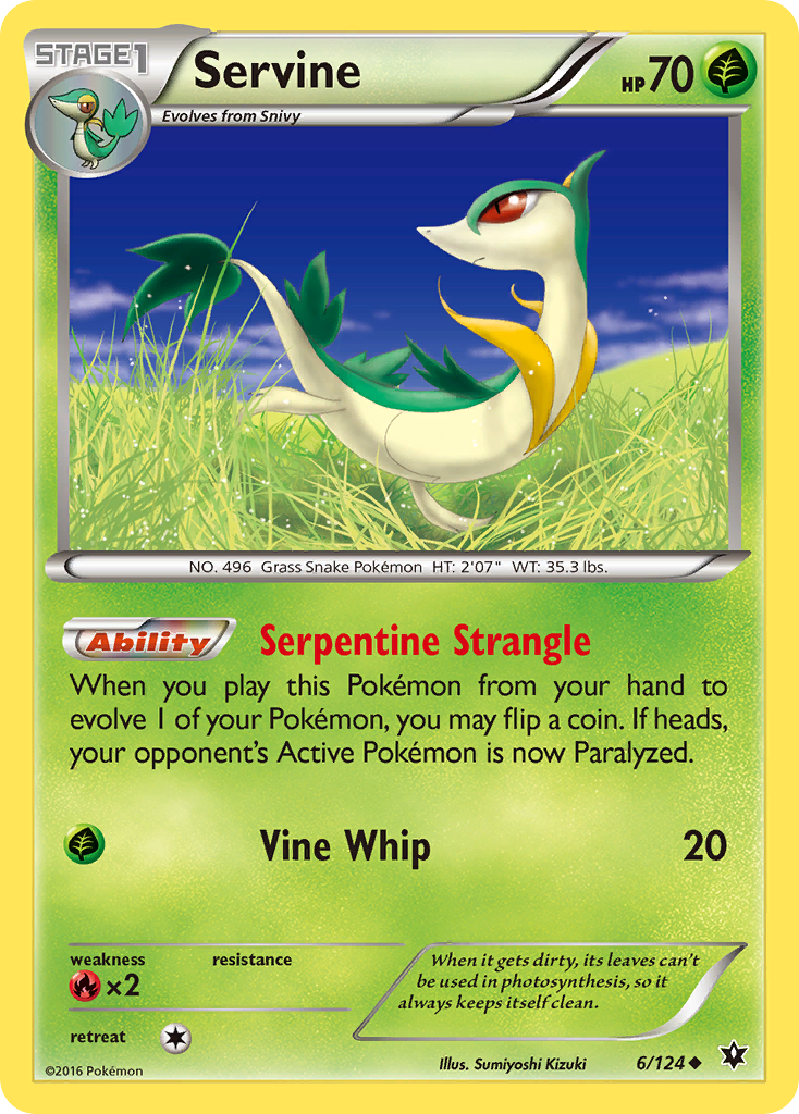 Servine (6/124) [XY: Fates Collide] | Game Haven TX