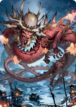 Atsushi, the Blazing Sky 2 Art Card [Kamigawa: Neon Dynasty Art Series] | Game Haven TX