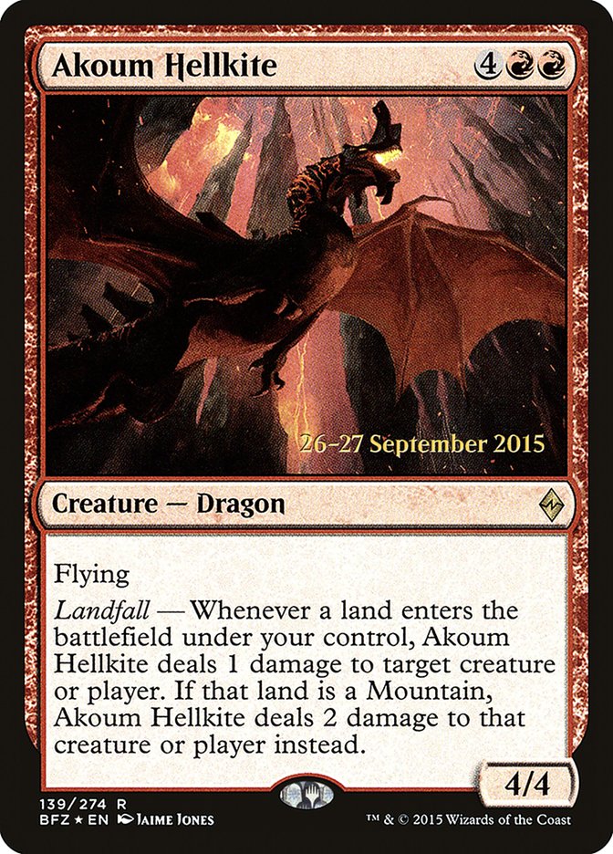 Akoum Hellkite [Battle for Zendikar Promos] | Game Haven TX