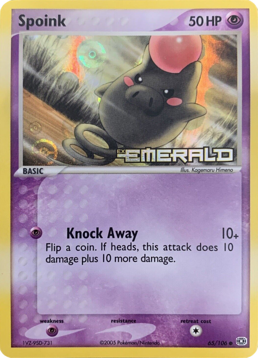 Spoink (65/106) (Stamped) [EX: Emerald] | Game Haven TX