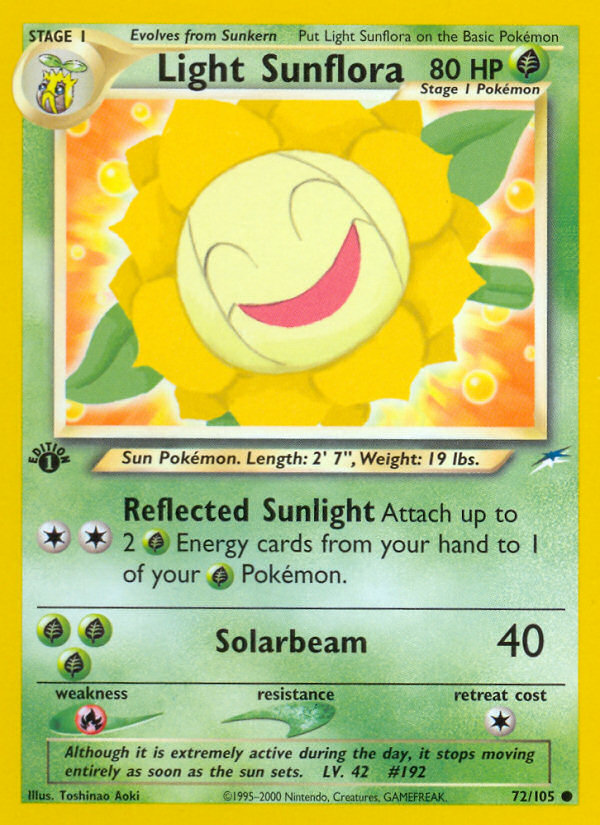 Light Sunflora (72/105) [Neo Destiny 1st Edition] | Game Haven TX