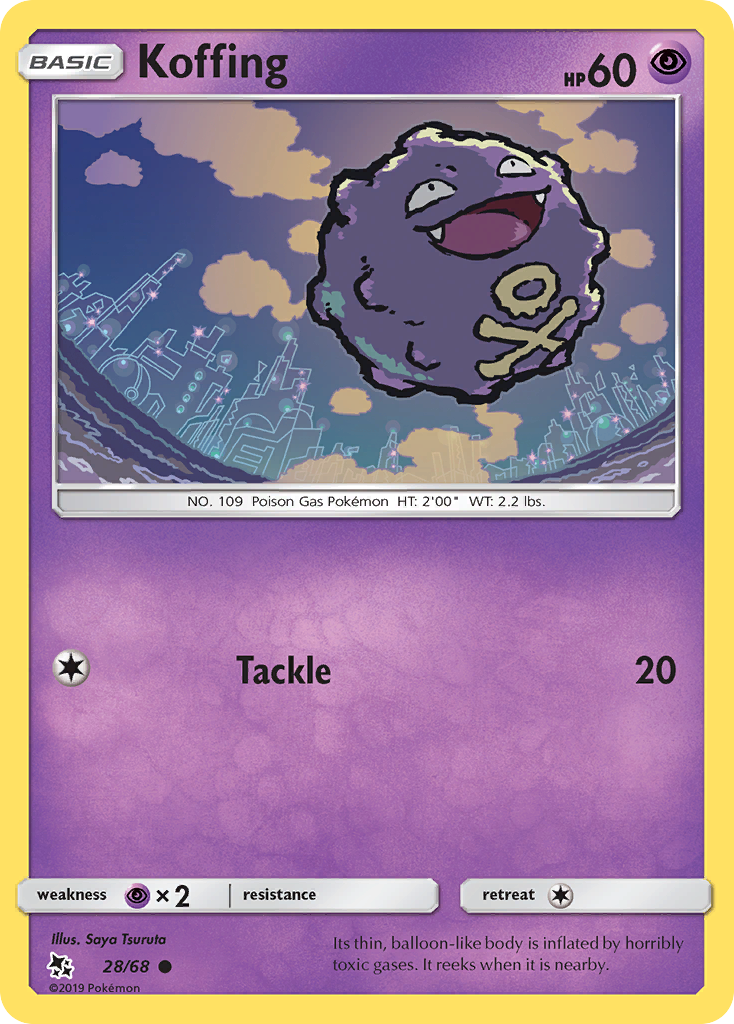 Koffing (28/68) [Sun & Moon: Hidden Fates] | Game Haven TX