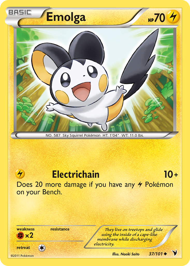 Emolga (37/101) [Black & White: Noble Victories] | Game Haven TX