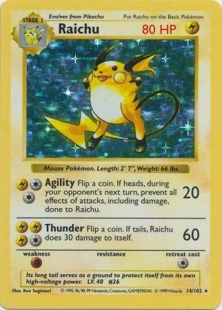 Raichu [Base Set (Shadowless)] | Game Haven TX