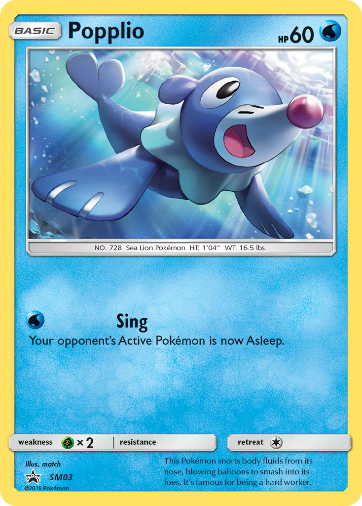 Popplio (SM03) [Sun & Moon: Black Star Promos] | Game Haven TX