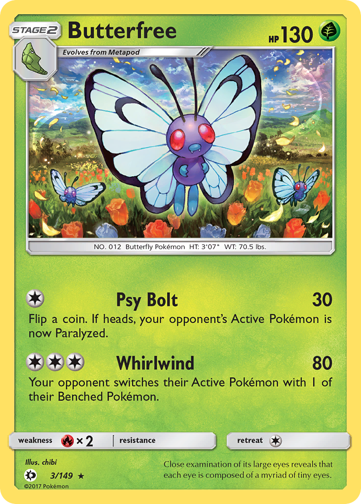Butterfree (3/149) [Sun & Moon: Base Set] | Game Haven TX