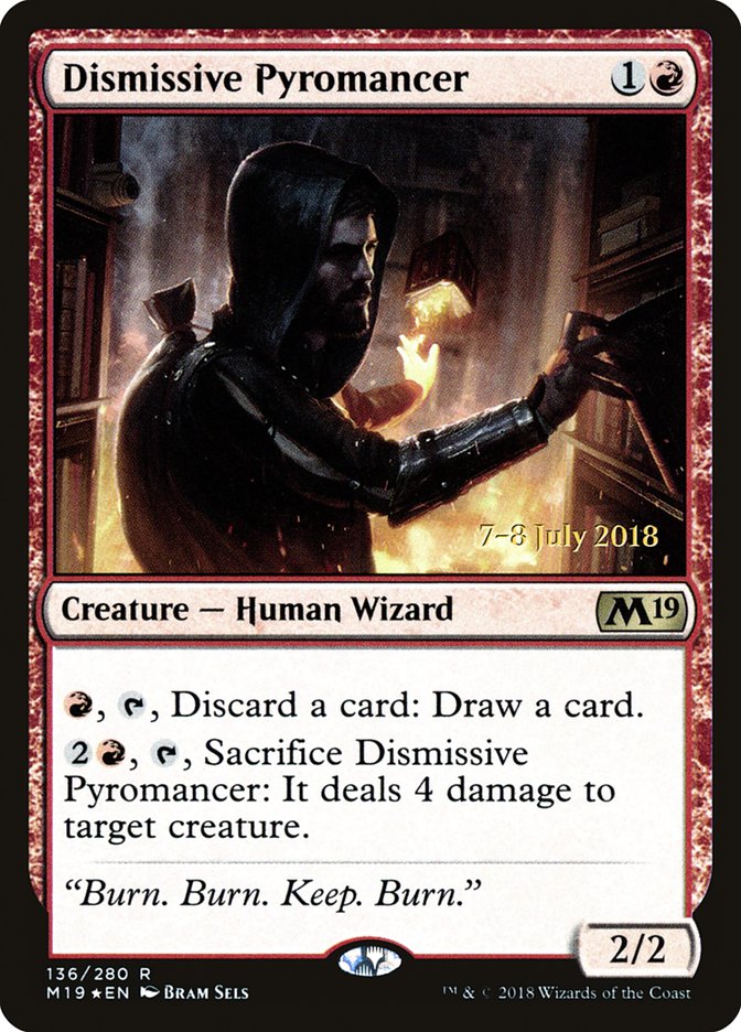 Dismissive Pyromancer [Core Set 2019 Promos] | Game Haven TX
