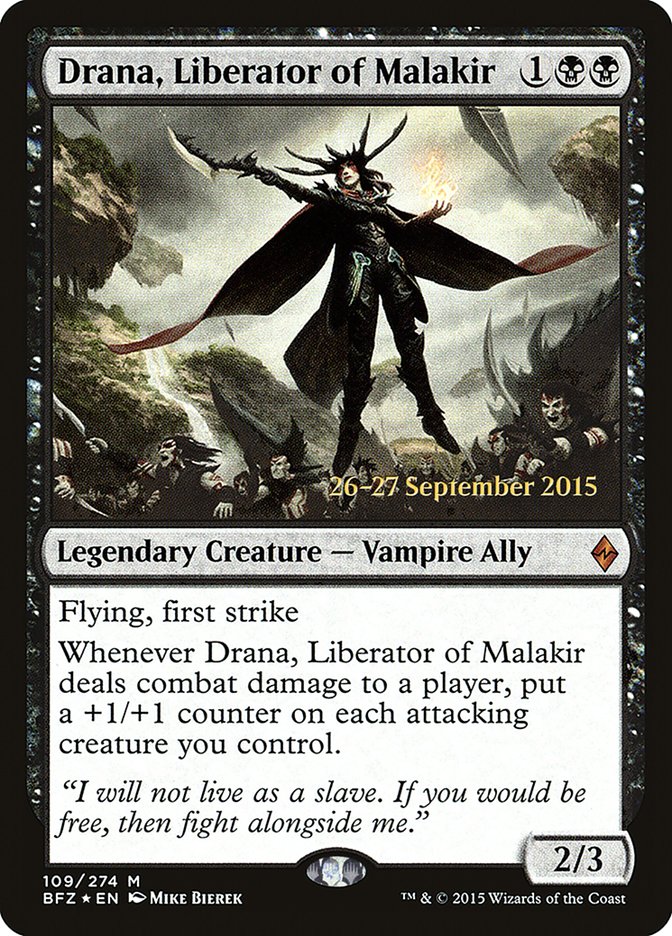 Drana, Liberator of Malakir [Battle for Zendikar Promos] | Game Haven TX