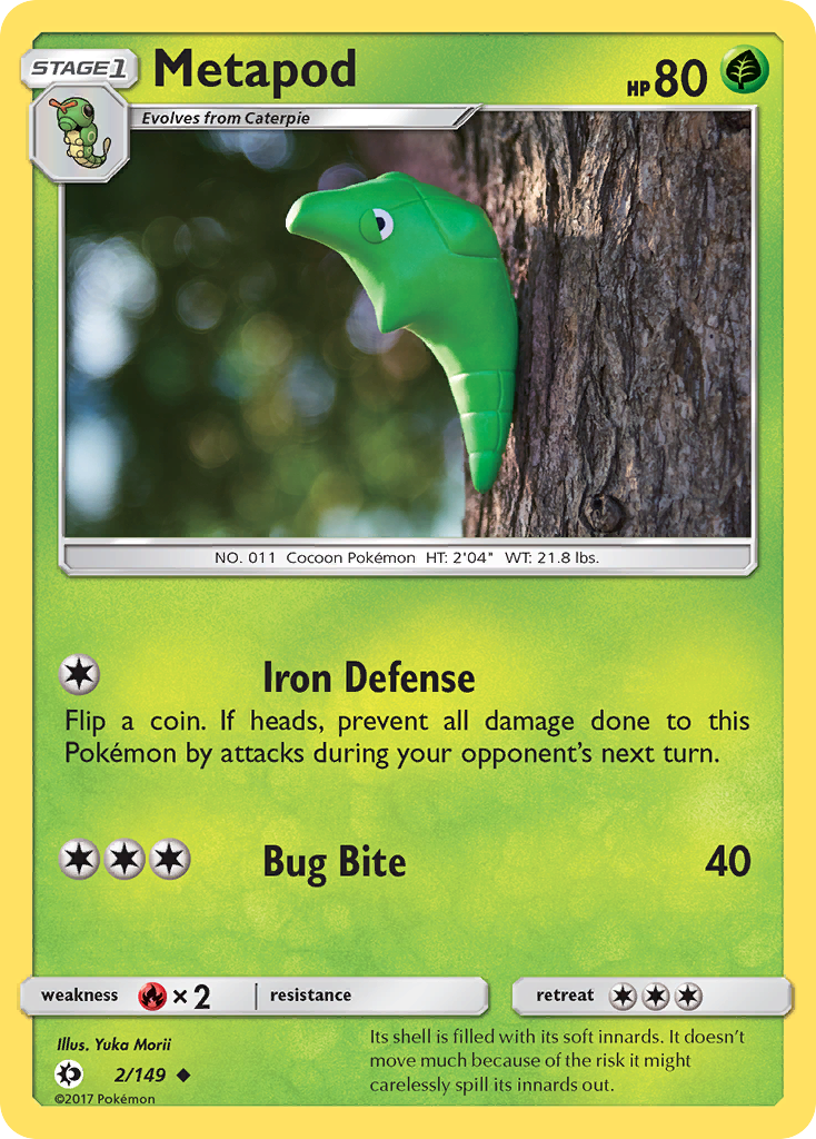 Metapod (2/149) [Sun & Moon: Base Set] | Game Haven TX