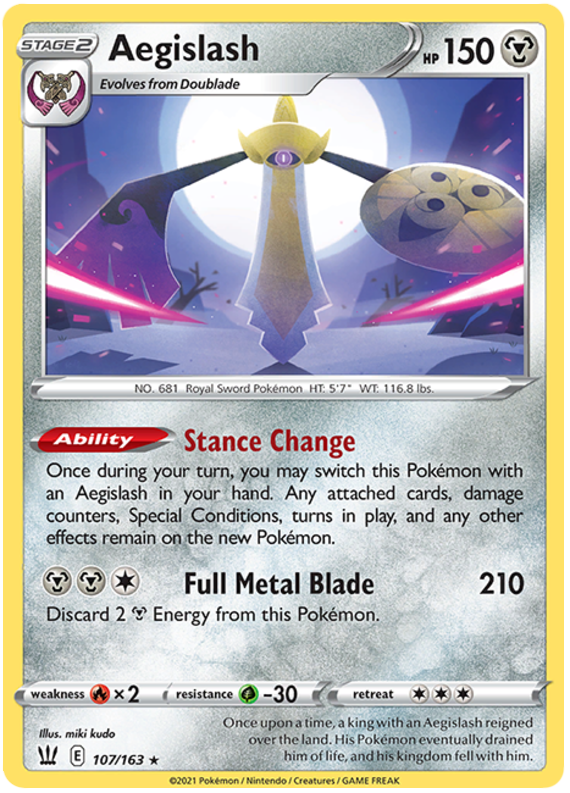 Aegislash (107/163) (107/163) [Sword & Shield: Battle Styles] | Game Haven TX