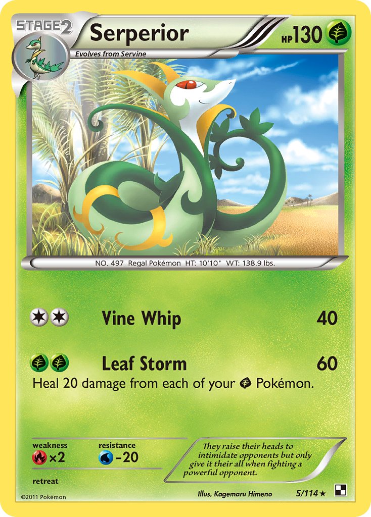 Serperior (5/114) (Cracked Ice Holo) (Theme Deck Exclusive) [Black & White: Base Set] | Game Haven TX
