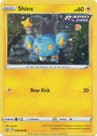 Shinx (046/163) (Cosmos Holo) [Sword & Shield: Battle Styles] | Game Haven TX