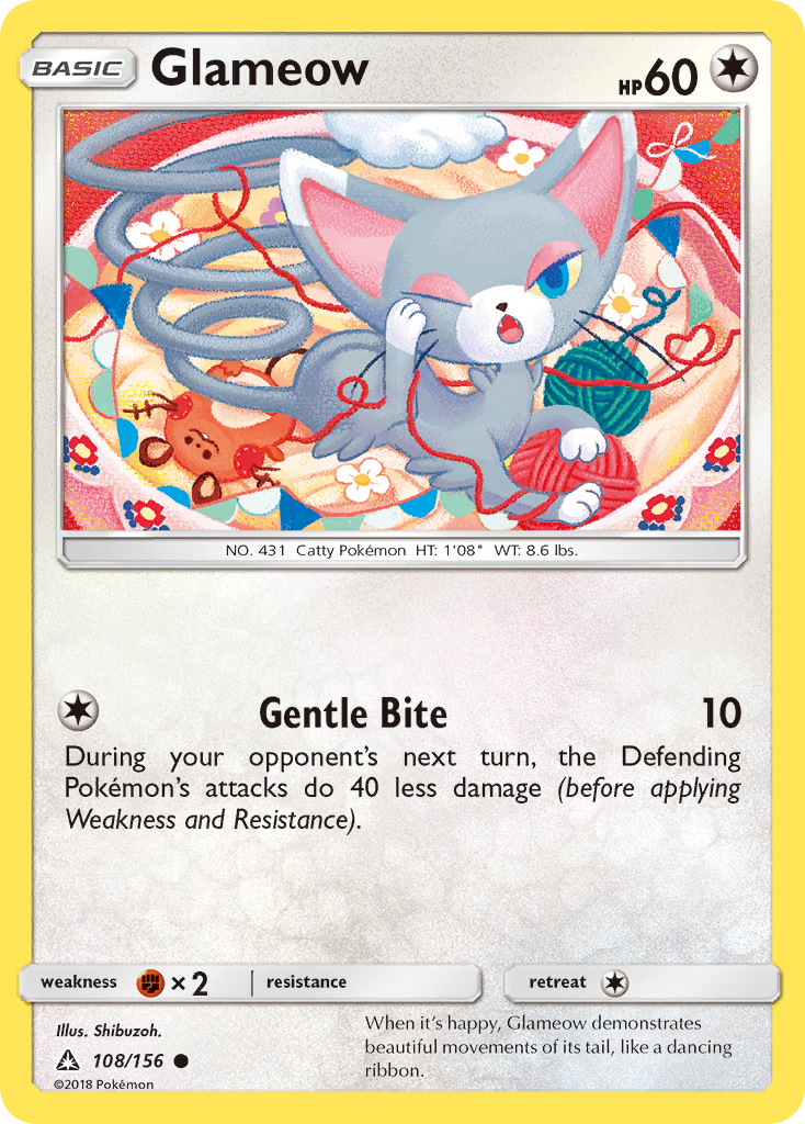 Glameow (108/156) [Sun & Moon: Ultra Prism] | Game Haven TX