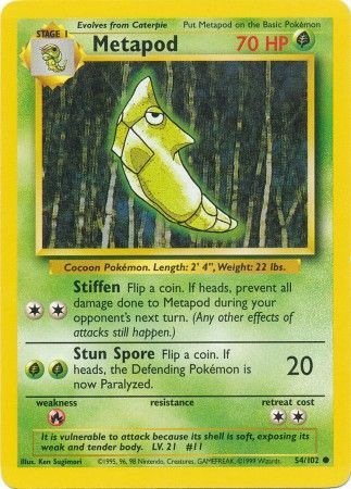 Metapod (54/102) [Base Set Unlimited] | Game Haven TX