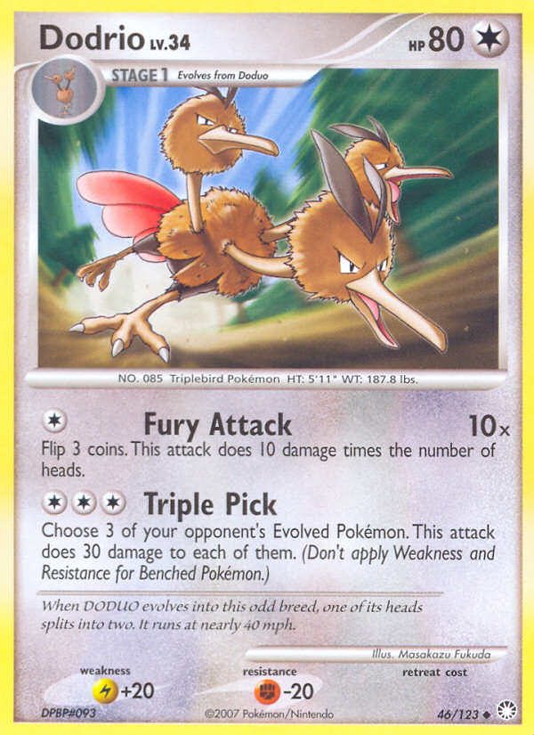 Dodrio (46/123) [Diamond & Pearl: Mysterious Treasures] | Game Haven TX