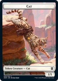 Cat // Goblin Construct Double-sided Token [Zendikar Rising Tokens] | Game Haven TX