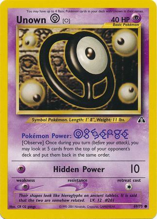 Unown [O] (69/75) [Neo Discovery Unlimited] | Game Haven TX
