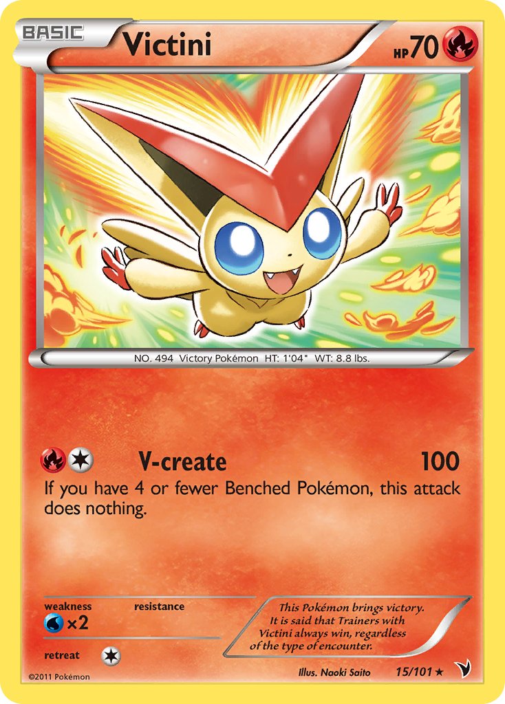 Victini (15/101) (Theme Deck Exclusive) [Black & White: Noble Victories] | Game Haven TX