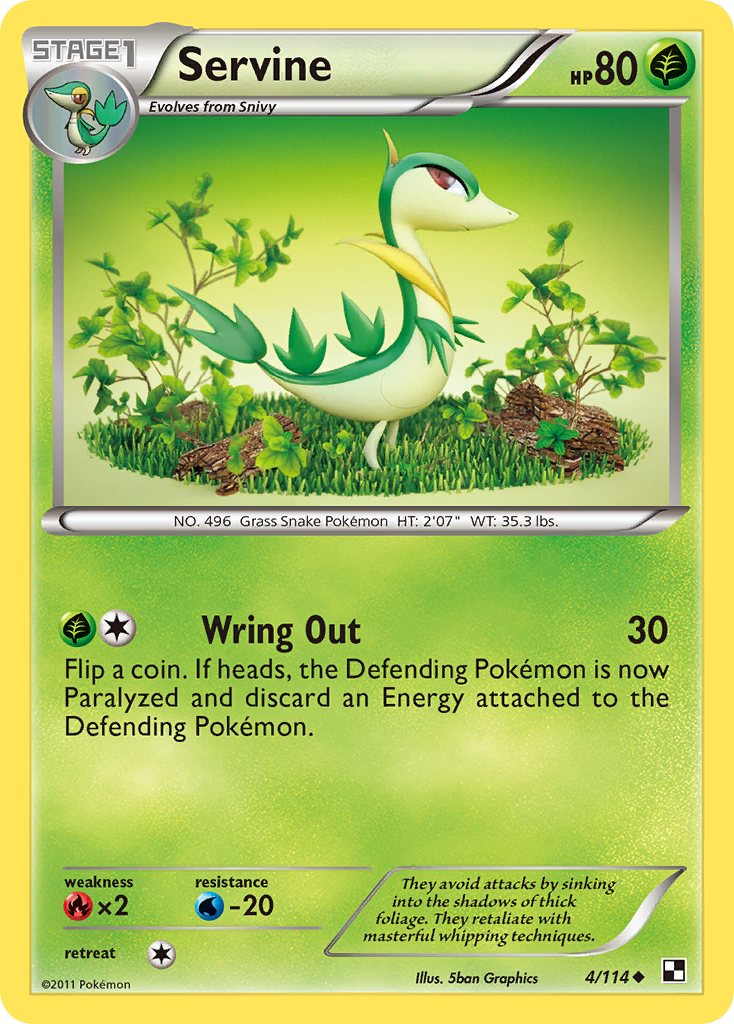 Servine (4/114) [Black & White: Base Set] | Game Haven TX