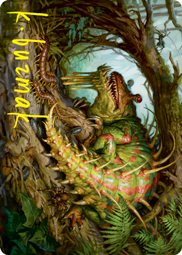 Blex, Vexing Pest Art Card (Gold-Stamped Signature) [Strixhaven: School of Mages Art Series] | Game Haven TX