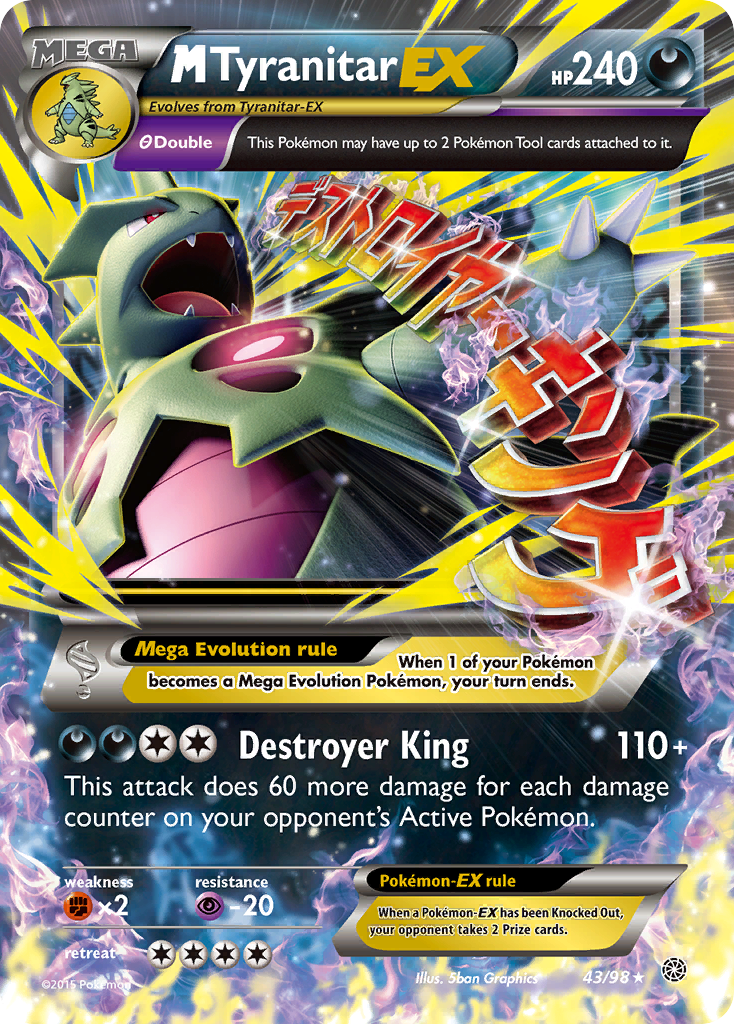 M Tyranitar EX (43/98) [XY: Ancient Origins] | Game Haven TX