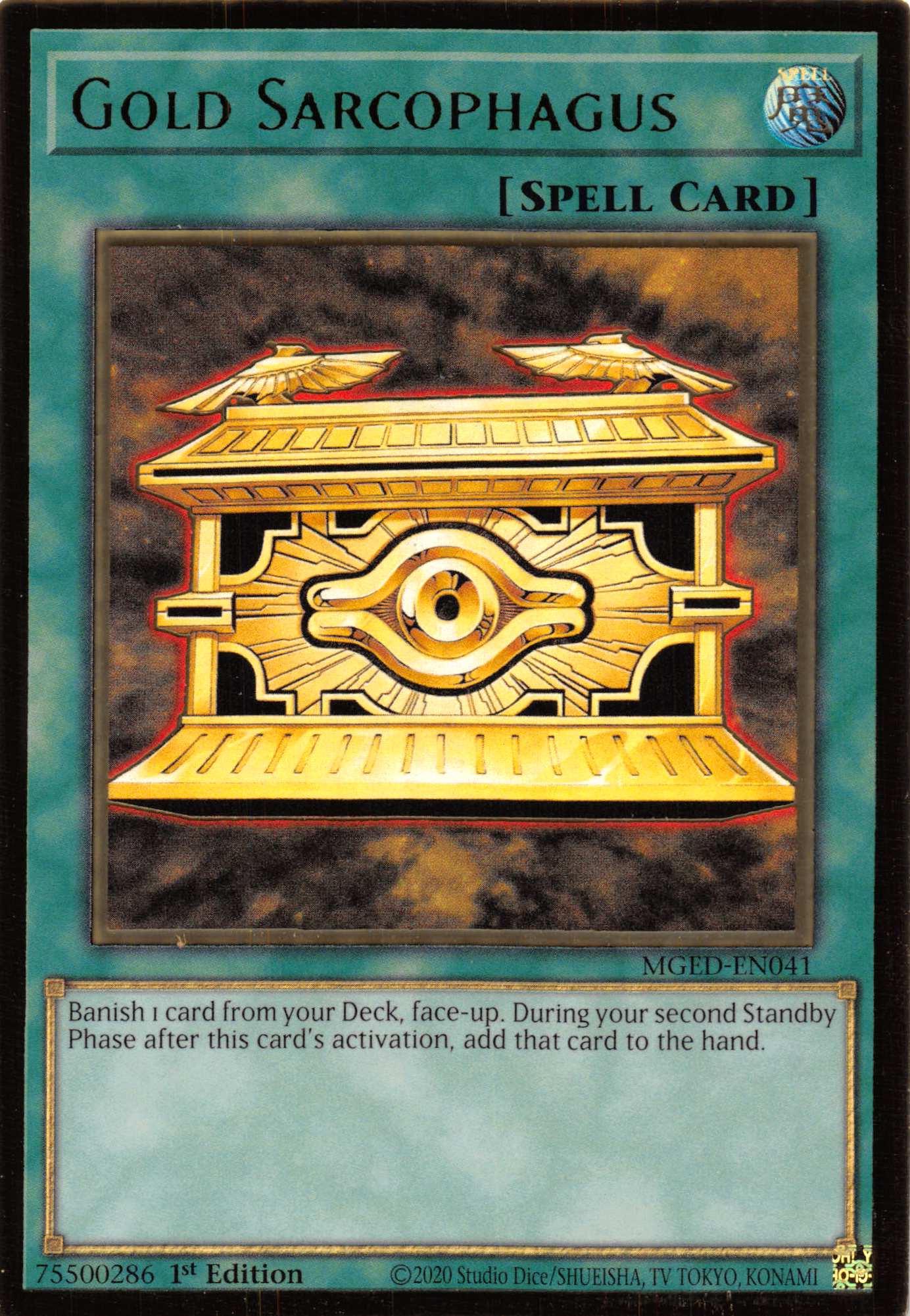 Gold Sarcophagus [MGED-EN041] Gold Rare | Game Haven TX