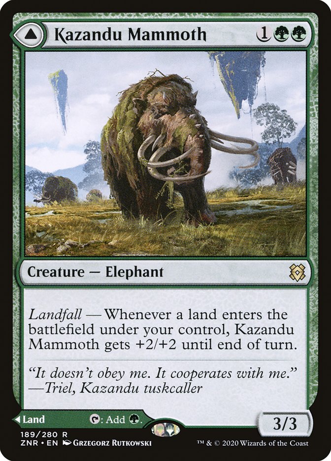 Kazandu Mammoth // Kazandu Valley [Zendikar Rising] | Game Haven TX