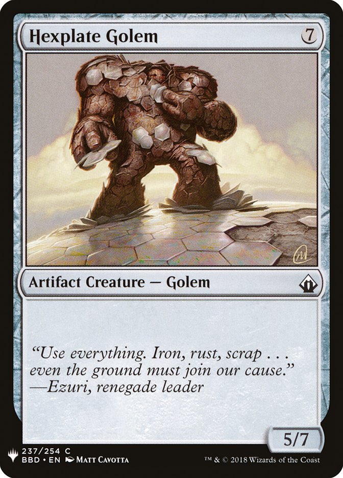 Hexplate Golem [Mystery Booster] | Game Haven TX