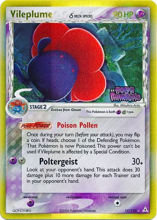 Vileplume (17/110) (Delta Species) (Stamped) [EX: Holon Phantoms] | Game Haven TX