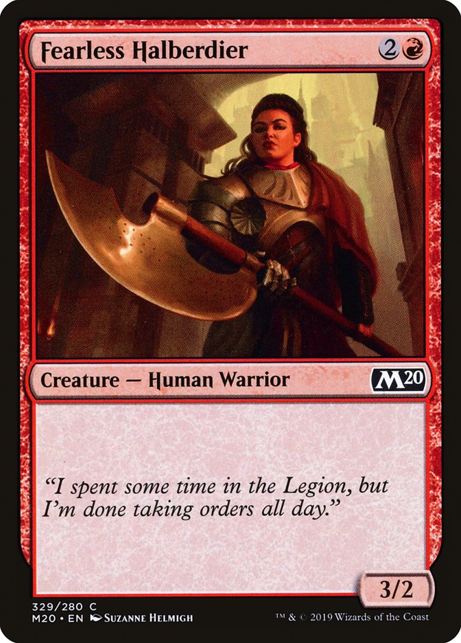 Fearless Halberdier [Core Set 2020] | Game Haven TX