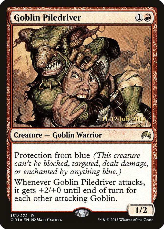 Goblin Piledriver [Magic Origins Promos] | Game Haven TX