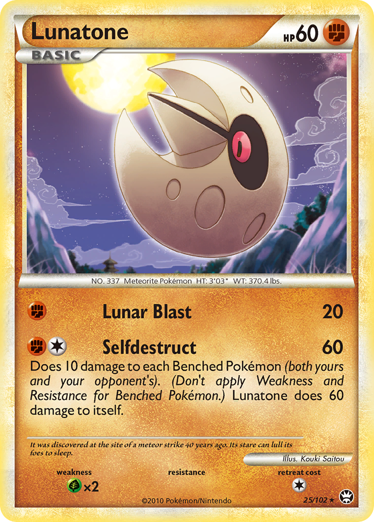 Lunatone (25/102) [HeartGold & SoulSilver: Triumphant] | Game Haven TX
