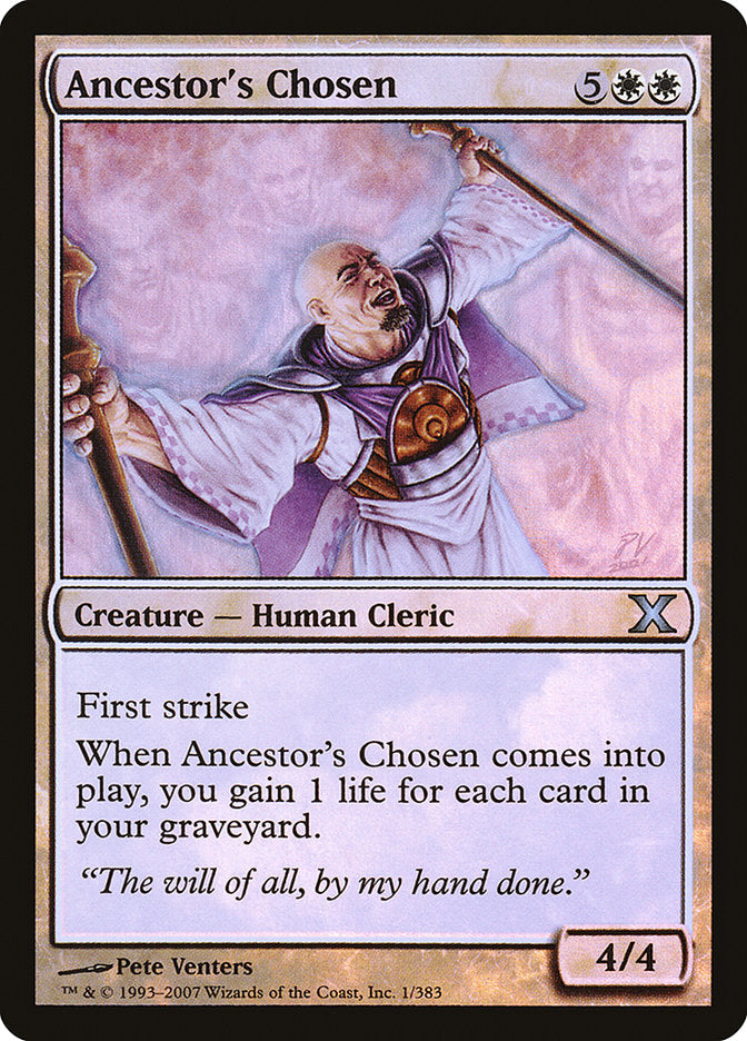 Ancestor's Chosen (Premium Foil) [Tenth Edition] | Game Haven TX