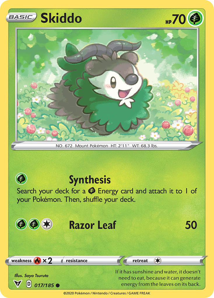 Skiddo (017/185) [Sword & Shield: Vivid Voltage] | Game Haven TX