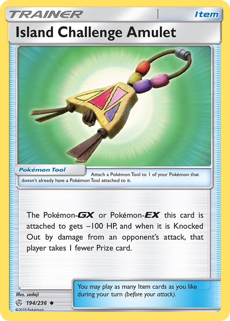 Island Challenge Amulet (194/236) [Sun & Moon: Cosmic Eclipse] | Game Haven TX