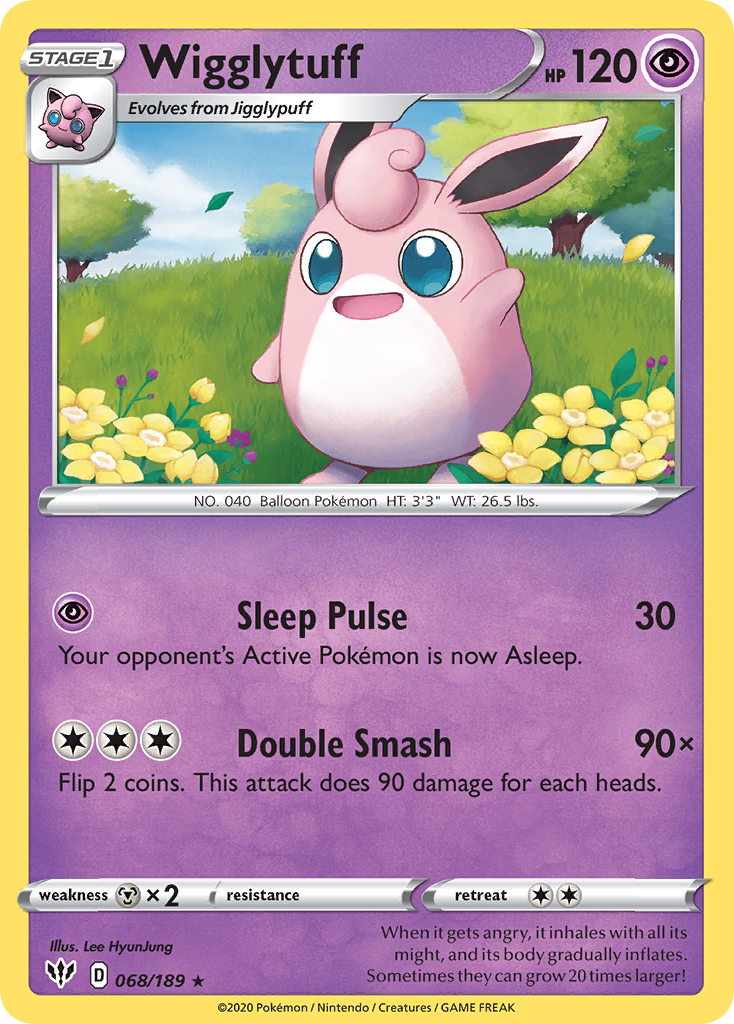 Wigglytuff (068/189) [Sword & Shield: Darkness Ablaze] | Game Haven TX