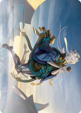 Moonfolk Puzzlemaker Art Card [Kamigawa: Neon Dynasty Art Series] | Game Haven TX