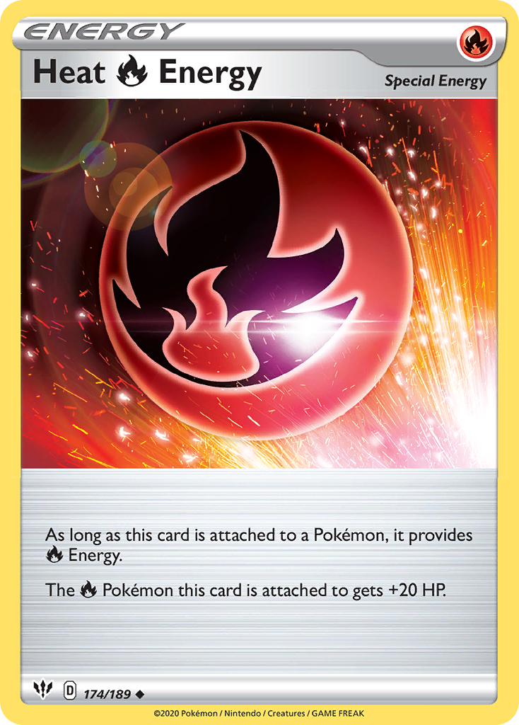 Heat Fire Energy (174/189) [Sword & Shield: Darkness Ablaze] | Game Haven TX
