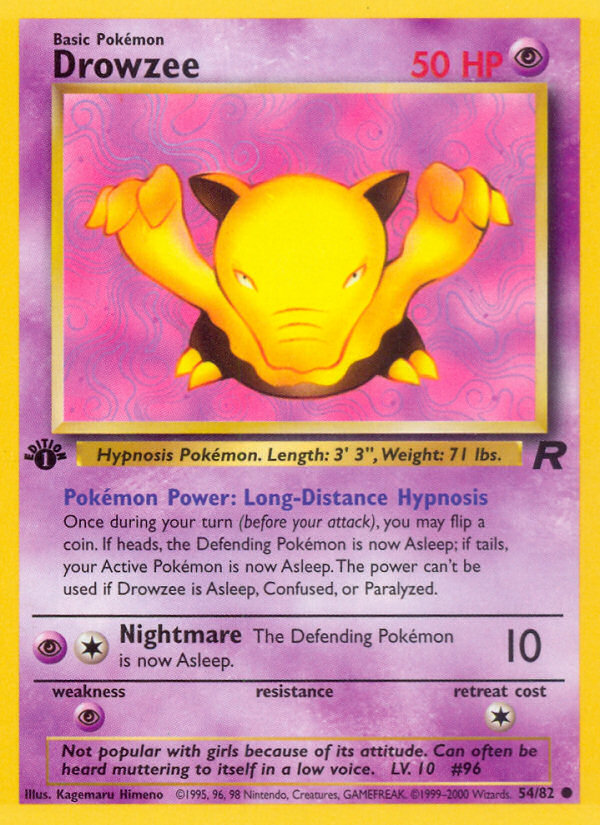 Drowzee (54/82) [Team Rocket 1st Edition] | Game Haven TX