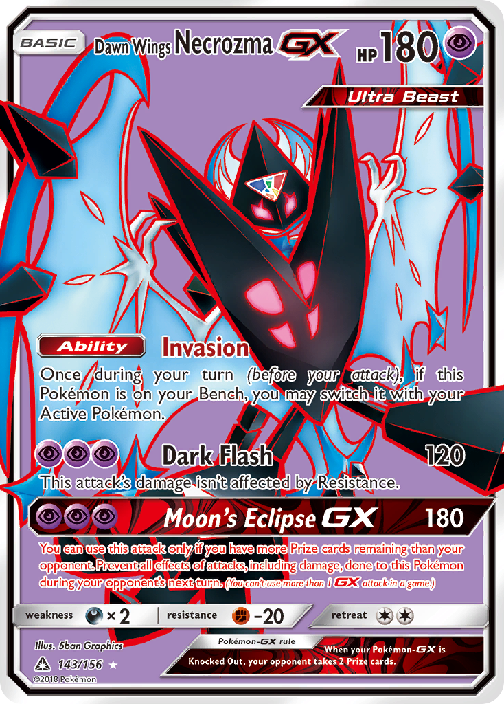 Dawn Wings Necrozma GX (143/156) [Sun & Moon: Ultra Prism] | Game Haven TX