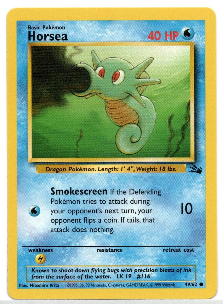 Horsea (49/62) [Fossil Unlimited] | Game Haven TX