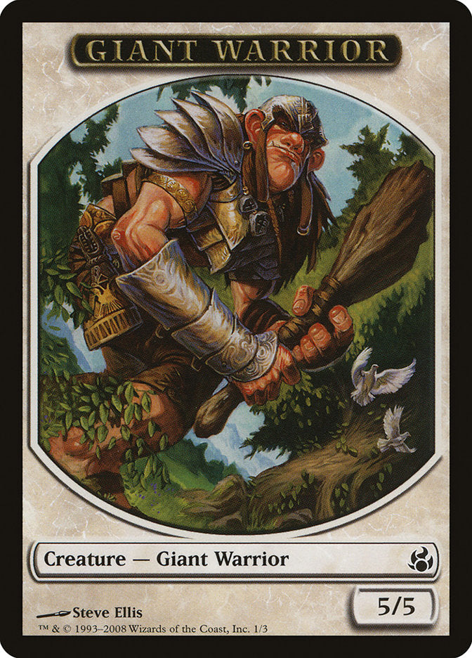 Giant Warrior [Morningtide Tokens] | Game Haven TX