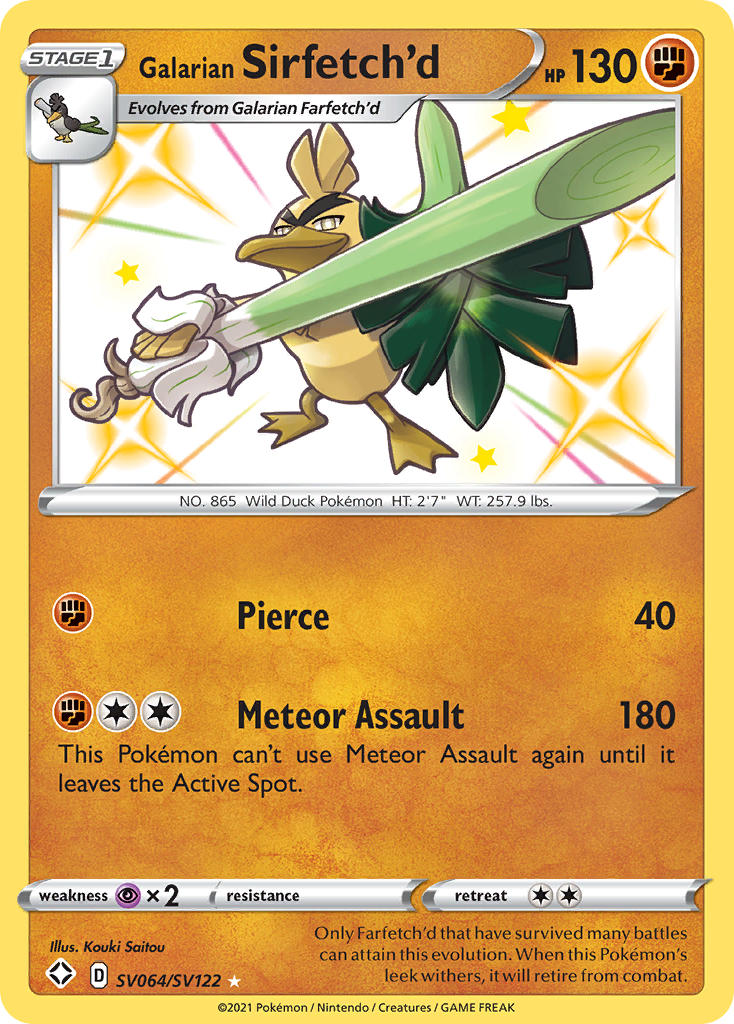 Galarian Sirfetch'd (SV064/SV122) [Sword & Shield: Shining Fates] | Game Haven TX